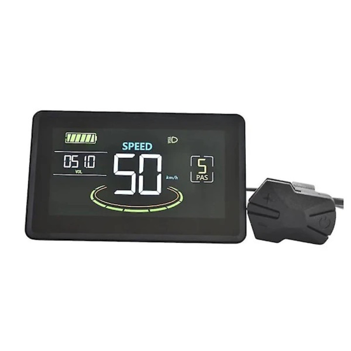 LCD színes kerékpárkomputer 24V-60V USB-vel elektromos kerékpárhoz