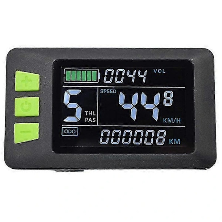 Ciclocomputer LCD színes 24V-60V P3C elektromos kerékpárhoz és rollerhez, 5 eres kábel, vízálló