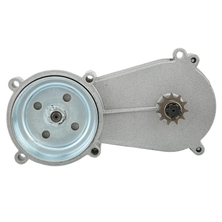 Cutie reductor cu pinion 11T, transmisie pentru lant T8F, metal rezistent la uzura si rugina, compatibil cu 43/47/49cc 2-timp mini scooter, ATV, Pit/Dirt Bike, Argintiu, 1 buc