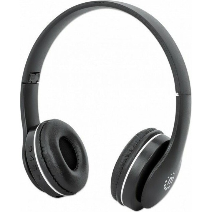 Casti wireless Manhattan ICC-SB-BLT641, Bluetooth, negru, 185x170x70mm