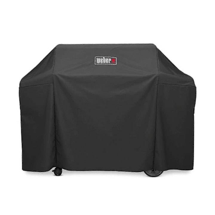 Husa pentru gratar, protector exterior Genesis II 2025 Premium, din material tricotat rezistent la intindere si umezeala, negru/gri, 247x133x104 cm, 1 buc