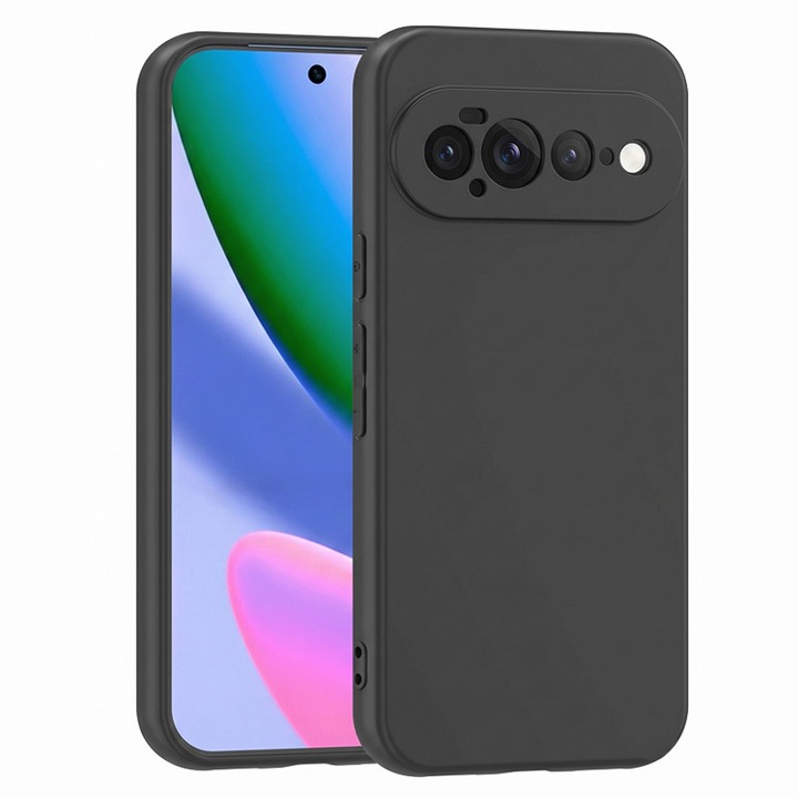 Husa pentru Google Pixel 11 PRO XL OEMG® Silicon case, protectie militara, interior din microfibra-negru