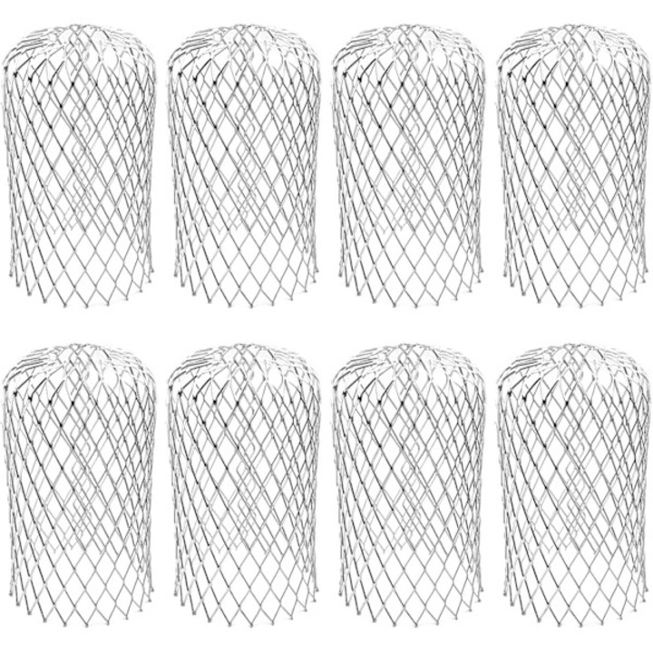 Set 8 filtre metalice pentru jgheab, extensibile, protectie frunze, aluminiu