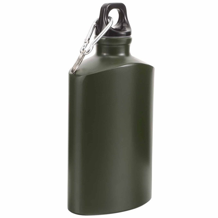 Sticla apa aluminiu portabila, rezistenta, plata, 0.5L