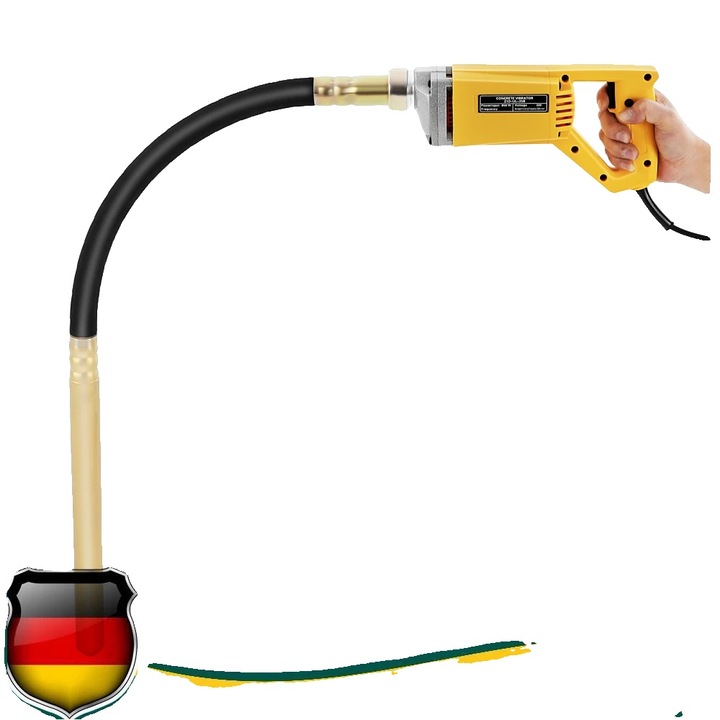 Betonvibrátor 850W, hordozható, ergonomikus kialakítás, többszínű