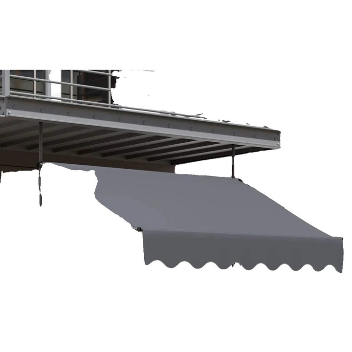 Copertina retractabila 400x120cm, reglabila, manuala, rezistenta la apa si UV