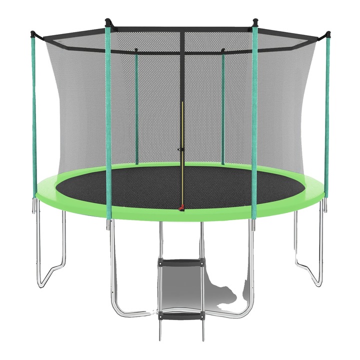 Trambulin biztonsági hálóval, 181 kg teherbírás, összecsukható, 244x244 cm