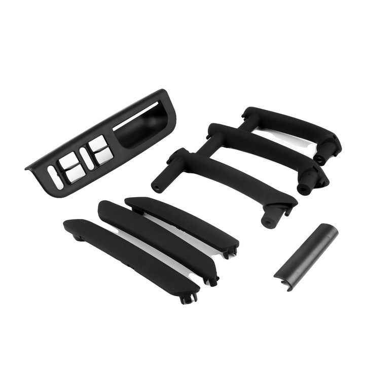 Set manere usa interior, plastic durabil, cu comutator, standard, pentru masini 4 usi volan stanga