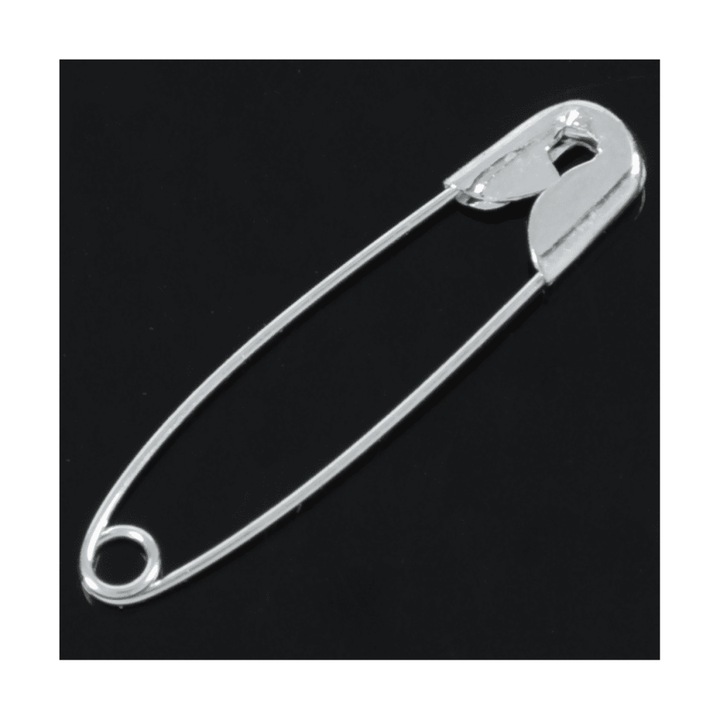 Set 200 ace de siguranta metalice argintii 31mm