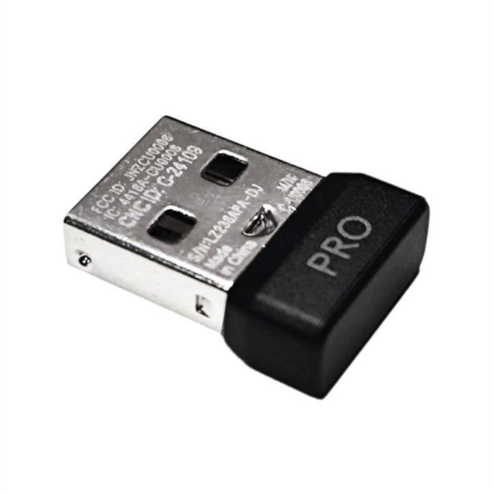 Logitech G Pro vezeték nélküli USB vevőegység egérhez CJ-OB2-K0204-20260819-439, csere dongle adapter, fekete