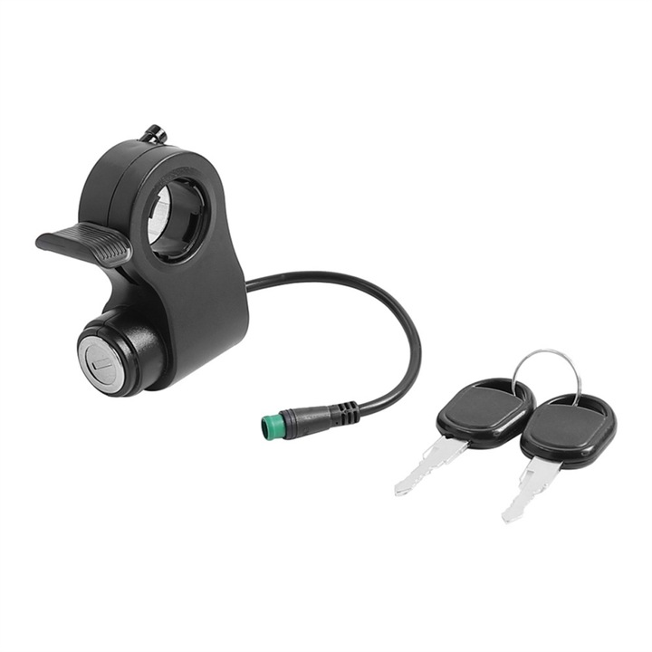 Comutator acceleratie cu cheie pentru trotinete electrice G2 Max G2 Pro, plastic, negru