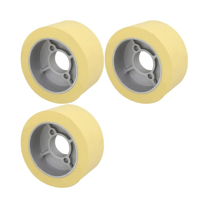 Set 3 roti alimentare universale din cauciuc, 120x35x60mm, negru
