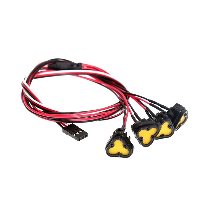 Set 4 lumini LED pentru masinute RC, plastic, model A