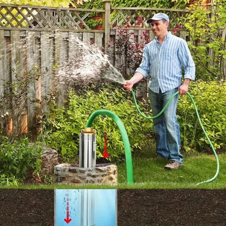 Merülő szivattyú, 750W, 4000L/h, 4 hüvelyk, automata