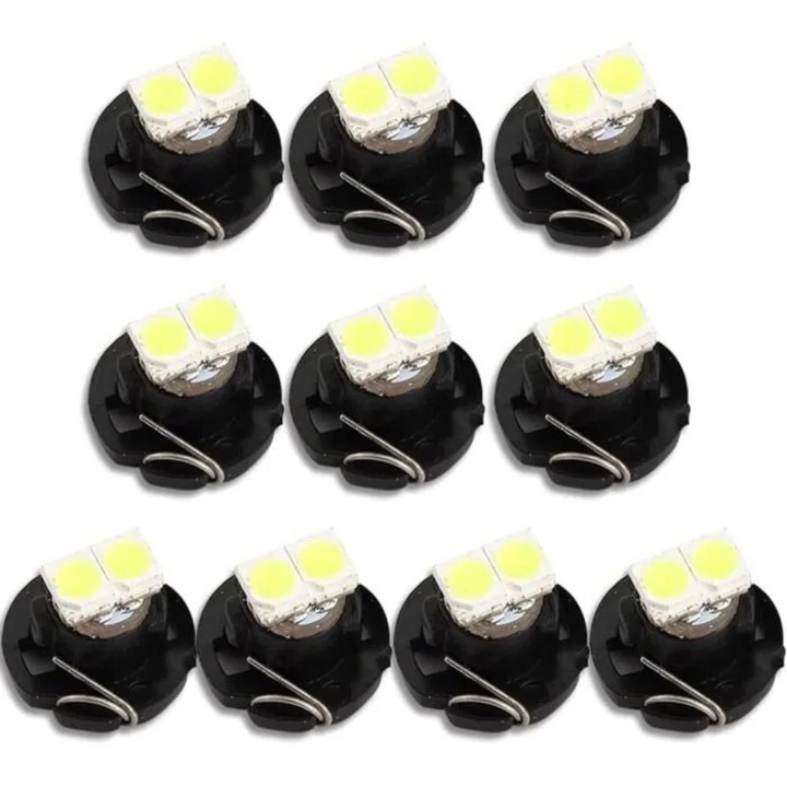 10 db T4.2 LED izzó készlet, 20 lm, fehér, 12V, 6500K