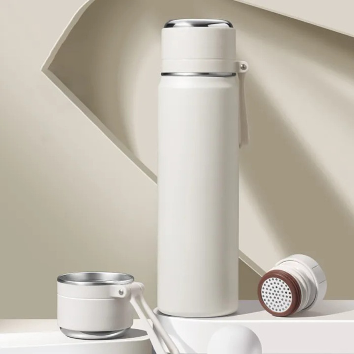 316-os rozsdamentes acél termoszpalack, szivárgásmentes, forgatható kupak, többszínű, 450ml/550ml