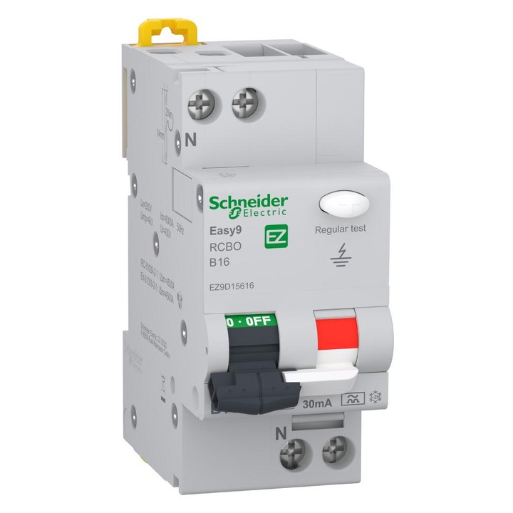 Diferential RCBO 16A 1P+N curba B 30mA rupere 6kA Easy9 Tip A Schneider