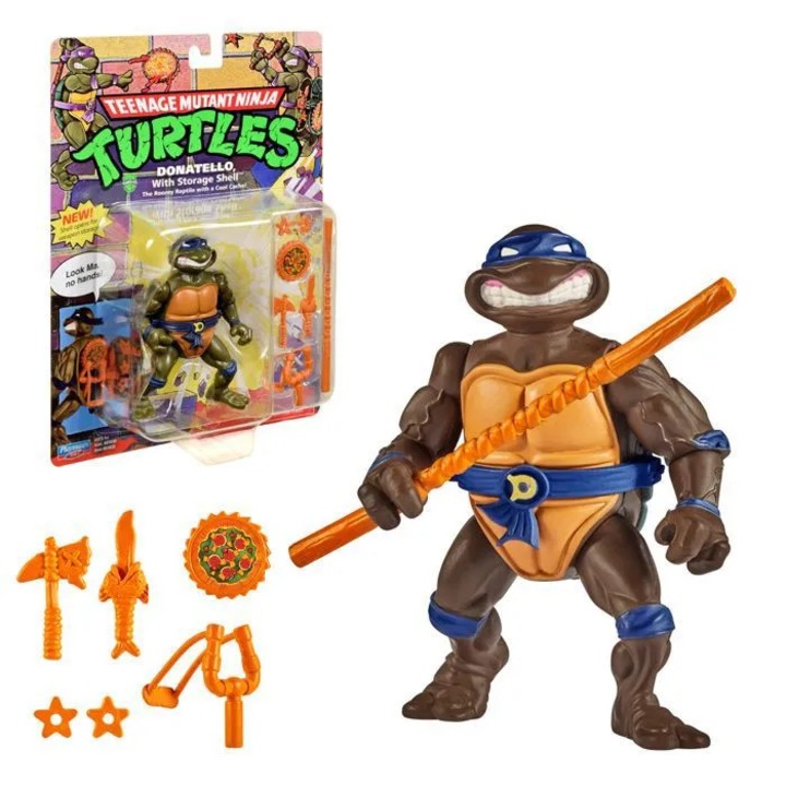 Tini Nindzsa Teknőcök Donatello figura, 10cm, mozgatható, lila