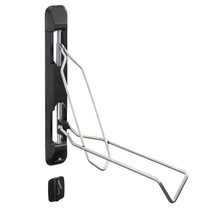 Suport bicicleta perete, otel, negru, 35 kg, reglabil, vertical