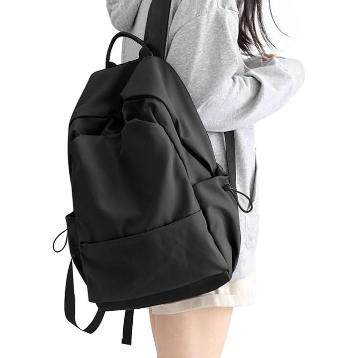Rucsac casual negru 44x30x18cm capacitate mare rezistent la apa pentru laptop 15.6 inch