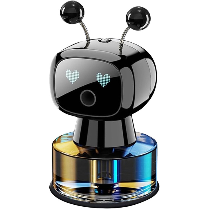 Intelligens robot légtisztító aromaterápiával, fekete 6.5x11cm