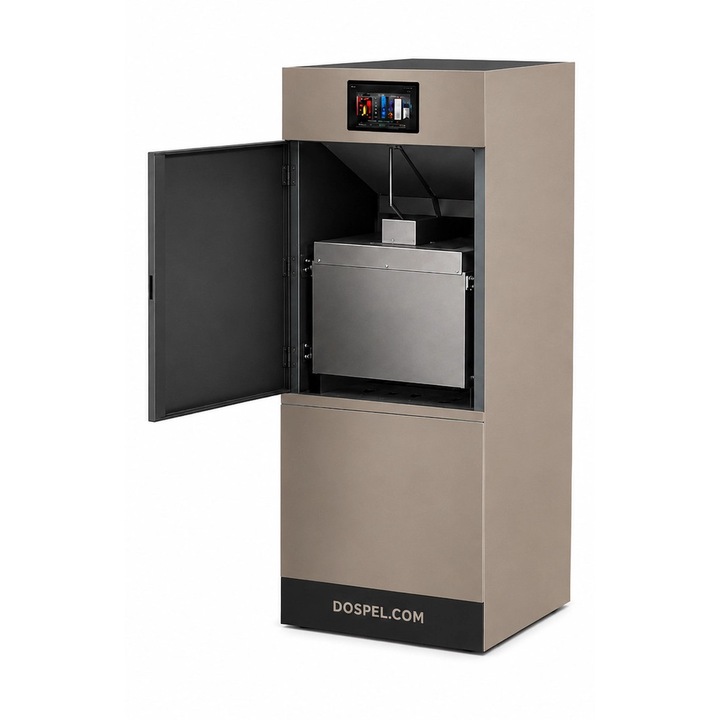 Cazan Pe Peleti, Dospel, Ericson Eco 8Kw, Putere 8 Kw, Tip Combustibil Peleti, Automat, Eficienta Energetica Ridicata A+, Culoare Maro, 1 x Boiler