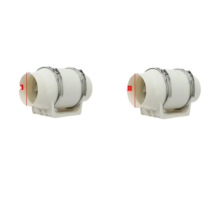 Légcsatorna ventilátor 2 db 100mm fehér 220V