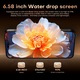 Okostelefon, Model 1, 6.58 hüvelykes Dynamic Island kijelző, 3GB RAM, 16GB ROM, Android 10, Dual SIM, dedikált MicroSD foglalat 256GB-ig, 13 MP kamera, 3250 mAh akkumulátor, Type-C port, Fekete