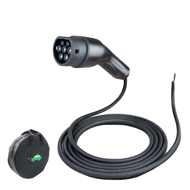 Statie incarcare vehicul electric 22KW 10M cablu negru compact