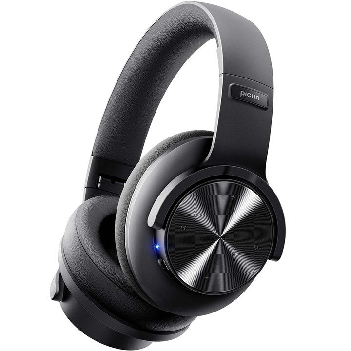 Picun B8 vezeték nélküli fejhallgató, 40mm, 3 EQ mód, fekete, over-ear, 120 óra üzemidő