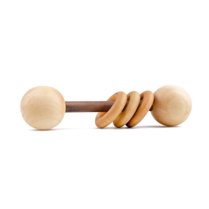 Jucarie dentitie lemn Montessori, handmade, organic, ergonomica
