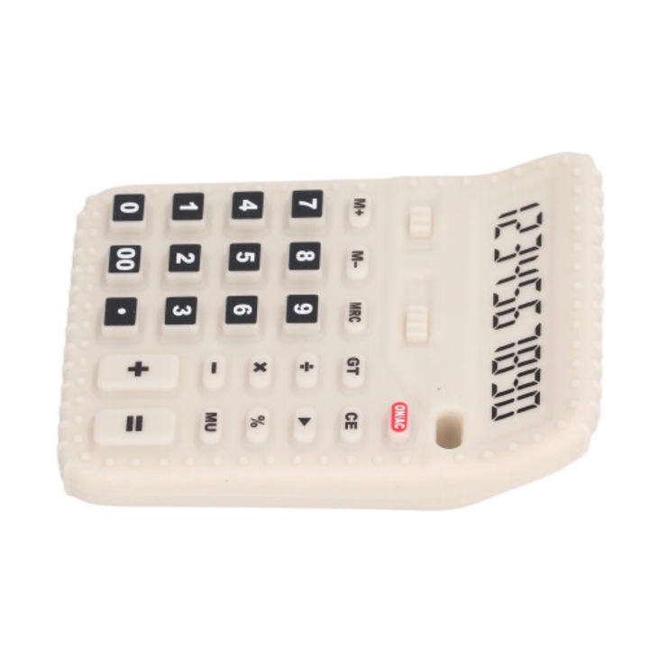 Jucarie dentitie silicon bebelusi calculator bej senzoriala moale
