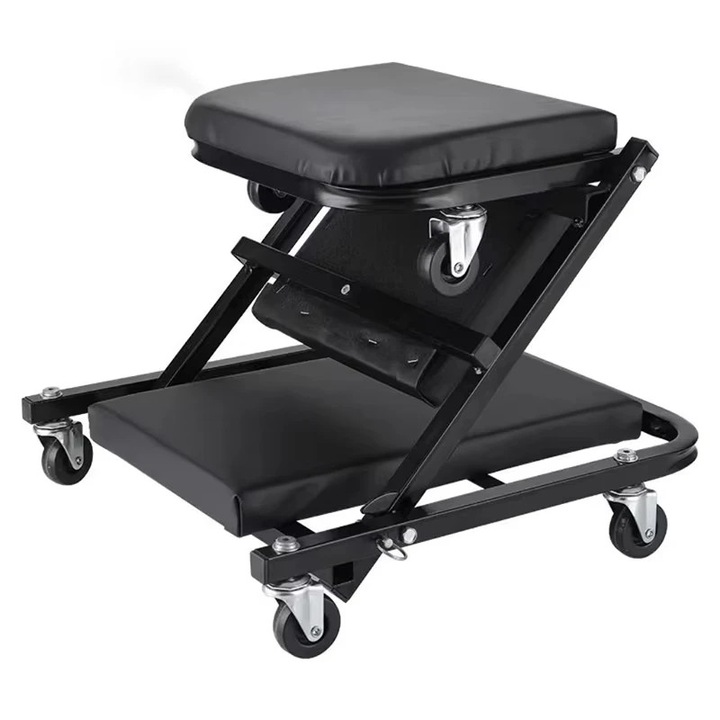 Targa mecanic auto, 2 in 1 targa de lucru si scaun, lungime 91 cm, profil jos, 6 roti