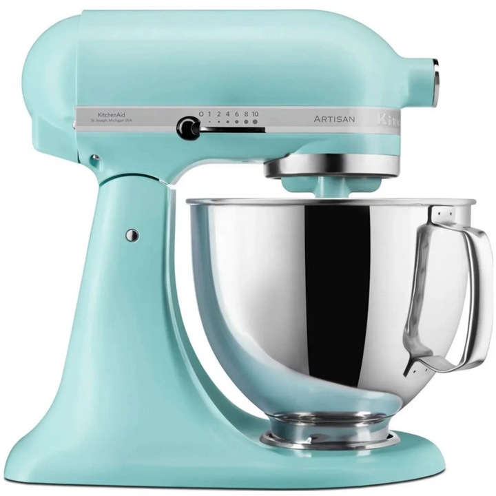 KitchenAid Artisan Elegance 5KSM125EMI bolygómixer, ásványvíz színű, 300W, 4.8 l, Direct drive, 10 sebesség, türkiz
