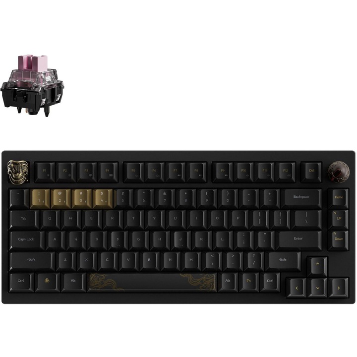 Безжична Геймърска клавиатура Keychron Black Myth Wukong, Черен, USB-C
