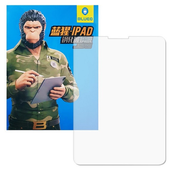 Blueo hd képernyővédő üveg, 2.5d, full cover, extra karcálló, 9h, átlátszó, kompatibilis: IPAD Pro 12.9, 2022, / Pro 12.9, 2021, / Pro 12.9, 2020