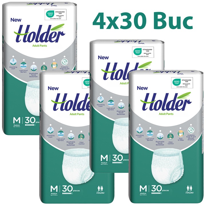 Scutece chilot Holder, adulti marimea M, talie 80-105 cm, 120 buc