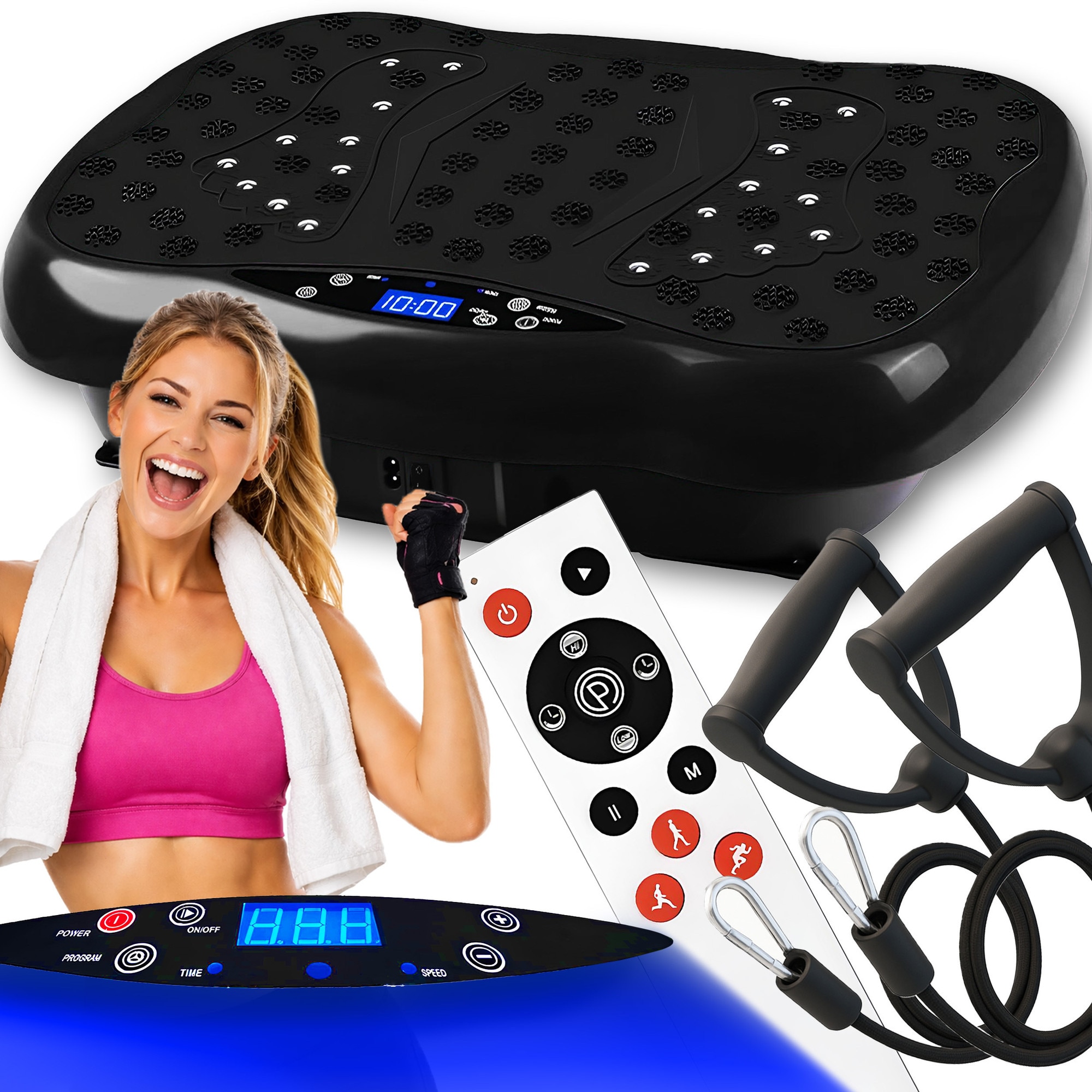 Aparat fitness cu vibromasaj, Zola, 120 niveluri viteza, Bluetooth
