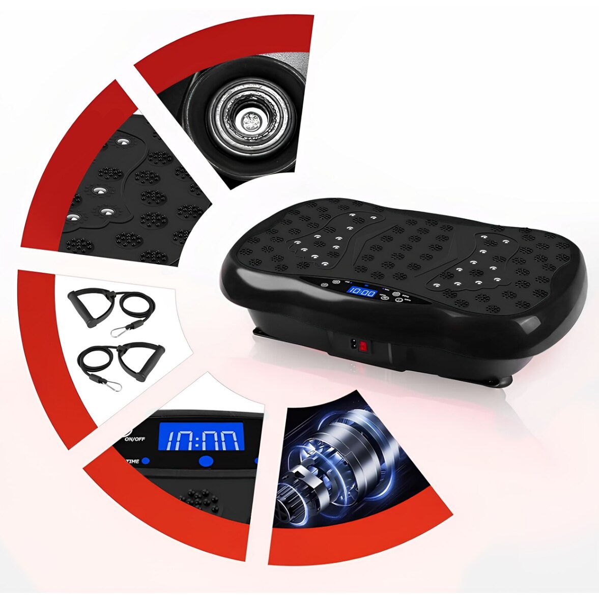 Aparat fitness cu vibromasaj, Zola, 120 niveluri viteza, Bluetooth