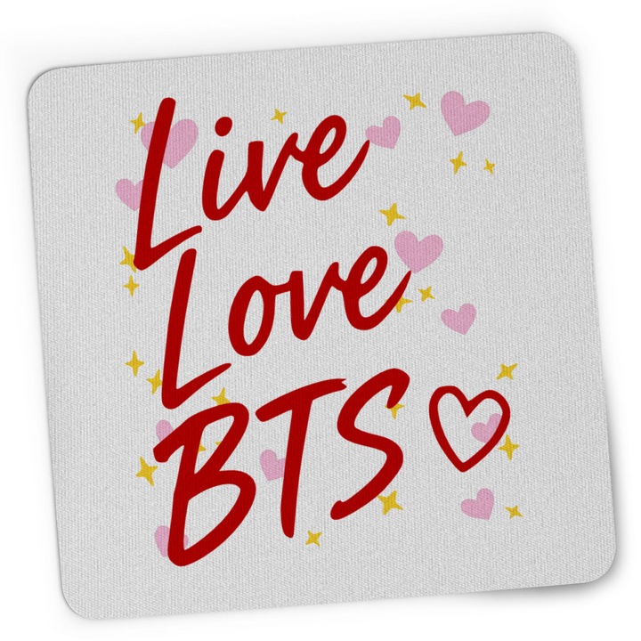 Mousepad Live Love BTS Bangtan K-Pop, 21x19cm