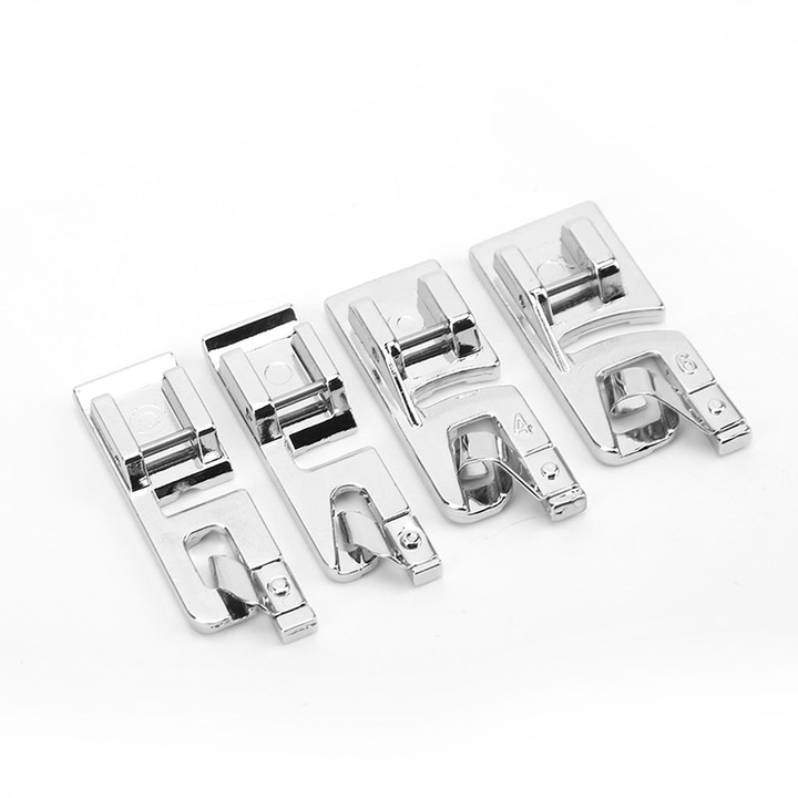 4 darab szegőtalp készlet, rozsdamentes acél, 3.6x1cm, 3.5x1.5cm, 3.5x1.7cm