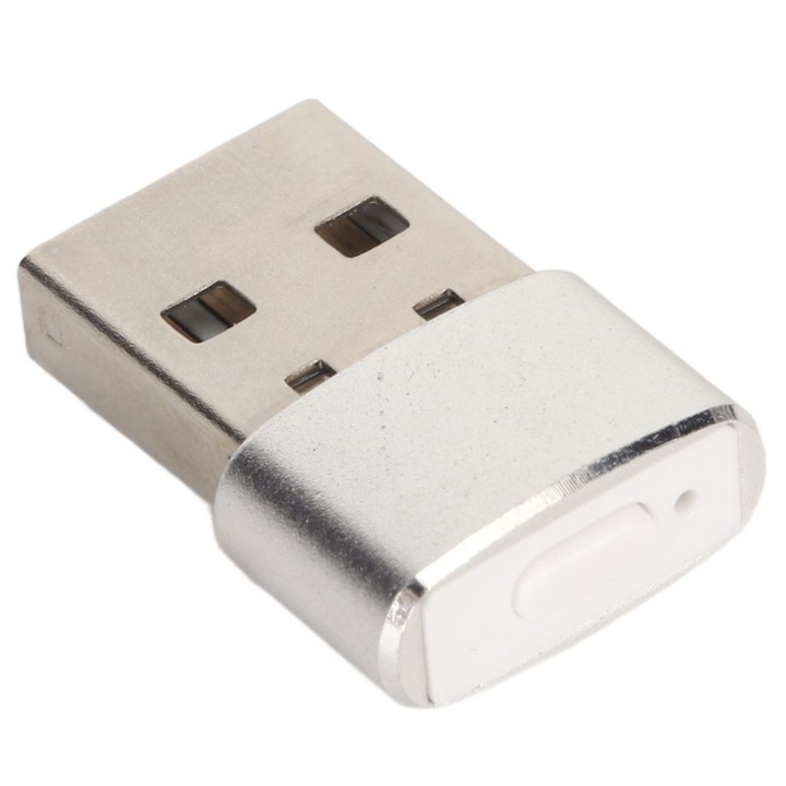 Mini egér rázó USB, 2 mód, kapcsoló gomb, alumínium, mini