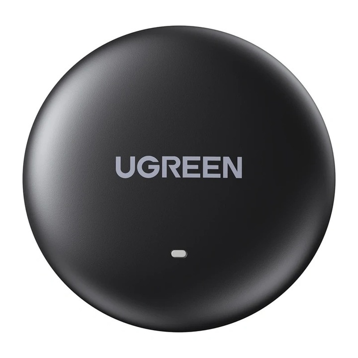 Устройство против загуба UGREEN CM918 Finder Mini 2, Автономност 1 година, Съвместимо с Apple Find My, Bluetooth, Аларма 100dB, Безжично зареждане, IP68, Черно