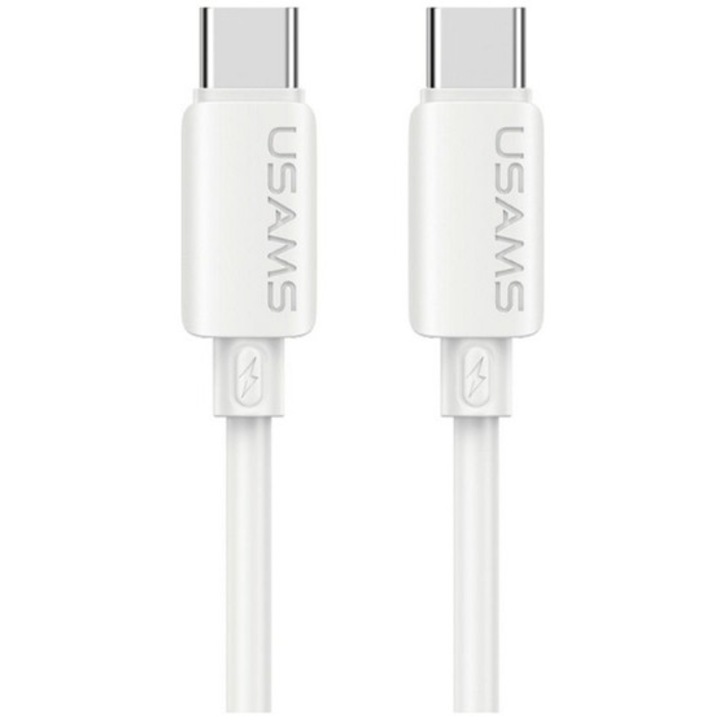Usams u98 adatkábel, type-c - lightning, 30w, gyorstöltő, 100cm, fehér, kompatibilis: iPhone 14 Plus / 14 Pro Max / 14 Pro