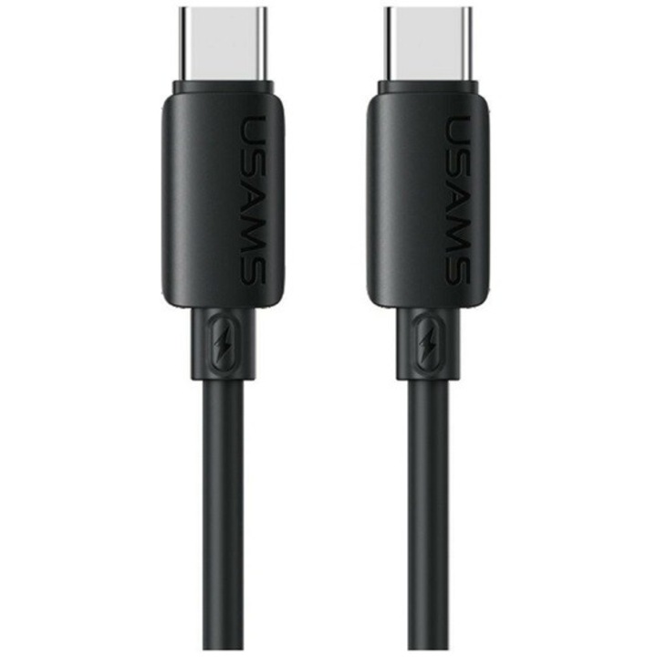 Usams u98 adatkábel, type-c - lightning, 30w, gyorstöltő, 100cm, fekete, kompatibilis: iPhone 14 Plus / 14 Pro Max / 14 Pro
