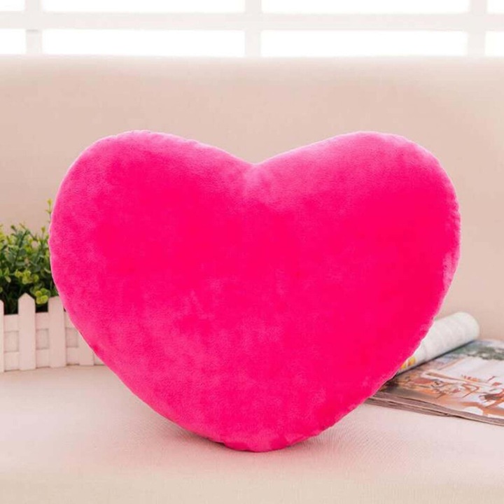 Perna decorativa inima, plus moale, 50cm, rosu
