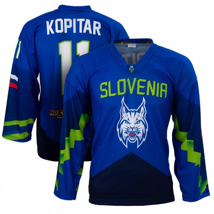 Szlovénia jégkorong válogatott szurkolói póló, kék, SR S