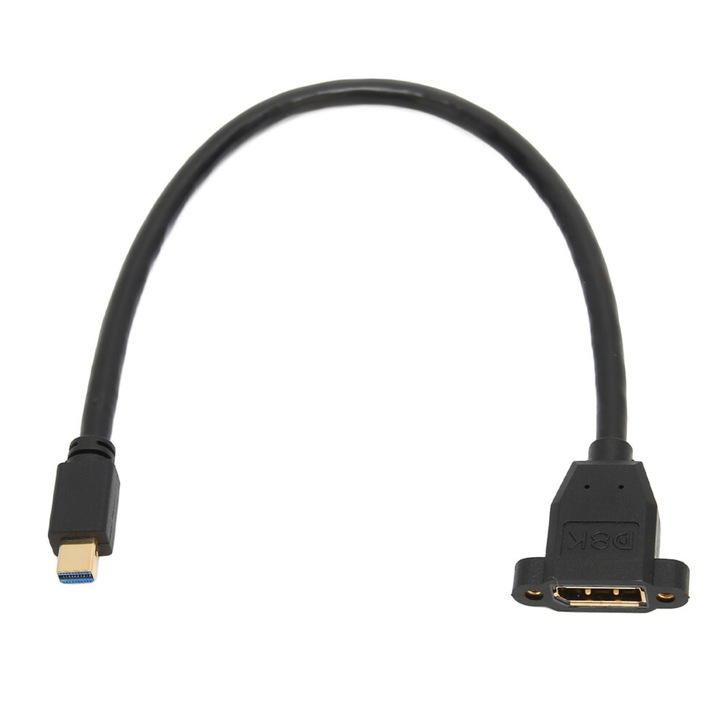 Mini DP-DP adapter, 8K, korrózióálló, 0.73m