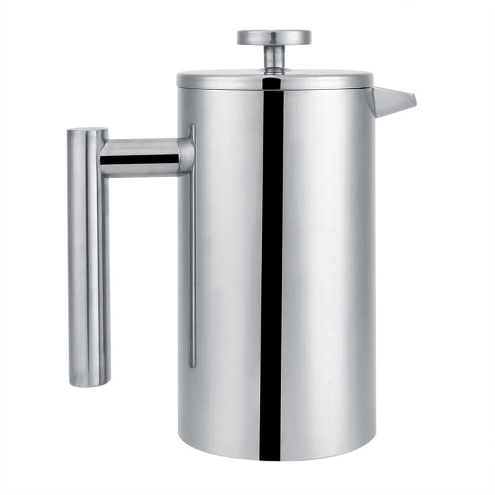 Kávé- és teafőző, rozsdamentes acél, dupla szigetelés, 800ml