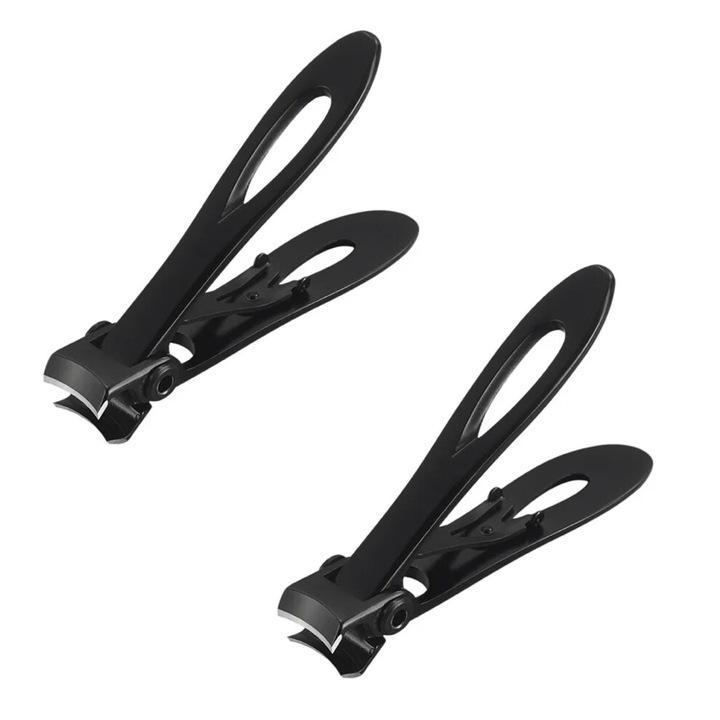 Rozsdamentes acél körömcsipesz, ergonomikus, 10x2x2cm, 2 db-os szett